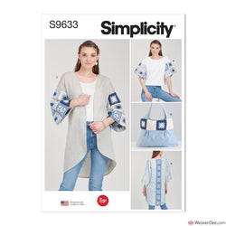 Simplicity Pattern S9633 Misses' Crochet & Sew Top, Jacket & Bag