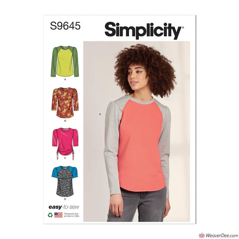 Simplicity Pattern S9645 Misses' Knit Tops