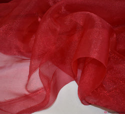 Crystal Organza Fabric / Scarlet Red