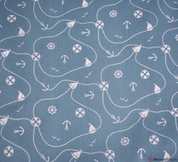 Premier Print Polycotton Fabric - Set Sail (Duck Egg Blue)