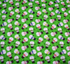 Polycotton Fabric - Smiling Snowmen Green