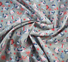 Digital Print Cotton Fabric - Snowflake Robin Silver • by CRAFTY FABRICS