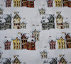 Rose & Hubble Cotton Fabric - Snow top Houses - Digital Print