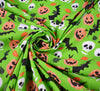 Polycotton Fabric - Spooky Looky Green