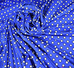 Jersey Fabric - Bold Spot Blue