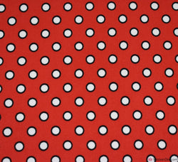 Jersey Fabric - Bold Spot Red