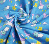 Winceyette Fabric - Starry Night Blue