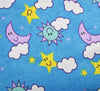 Winceyette Fabric - Starry Night Blue