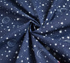 Polycotton Fabric - Stars & Planets Navy