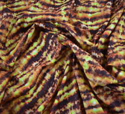 Tie Dye Cotton Fabric - Stripy Yellow