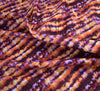 Tie Dye Cotton Fabric - Stripy Orange