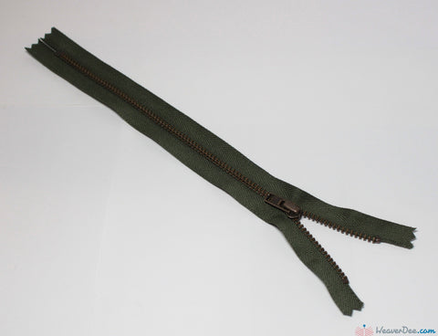 YKK - Trouser Zip / Antique-Brass Teeth [566 Khaki] - WeaverDee.com Sewing & Crafts