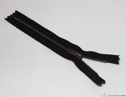 YKK - Trouser Zip / Antique-Brass Teeth [580 Black] - WeaverDee.com Sewing & Crafts
