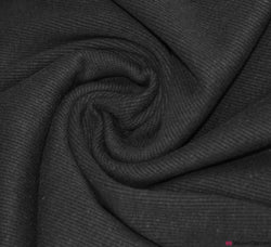 Tubular Ribbing Cotton Fabric - Black