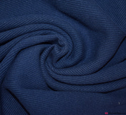 Tubular Ribbing Cotton Fabric - Navy Blue