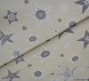 Christmas Cotton Fabric - Twinkle Stars & Snowflakes Ivory
