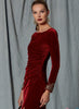 Vogue - V1520 Misses' Side-Gathered, Long Sleeve Dress With Beaded Cuffs - WeaverDee.com Sewing & Crafts - 4
