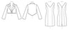 Vogue Pattern V1536 Dress & Cropped Jacket (Misses'/Misses' Petite)