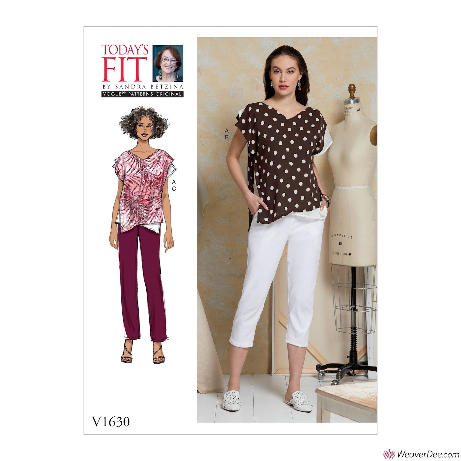 Vogue Sewing Pattern V1050 Womens Wide Leg Trousers With Optional 