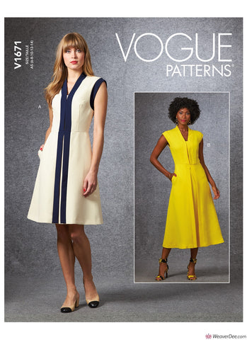 Vogue Pattern V1671 Misses' Dress
