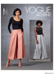 Vogue Pattern V1685 Misses' Wide Leg Trousers
