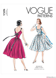 Vogue Pattern V1696 Misses' Dress - Vintage 1950s