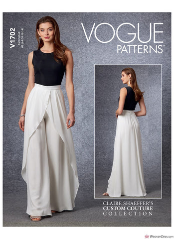 Vogue Pattern V1702 Misses' Trousers