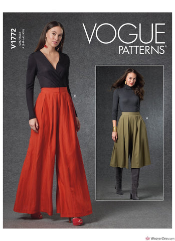 Vogue Pattern V1772 Misses' Trousers