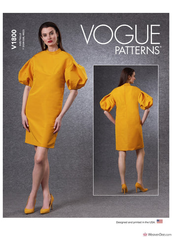Vogue Pattern V1800 Misses' Dress