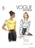 Vogue Pattern V1809 Misses' Tops - Vintage 1940s