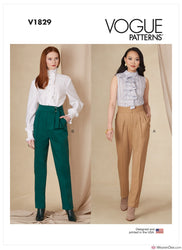 Vogue Pattern V1829 Misses' & Misses' Petite Trousers