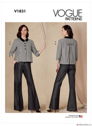 Vogue Pattern V1831 Misses' & Misses' Petite Jacket & Trousers