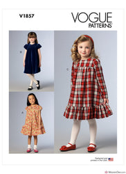 Vogue Pattern V1857 Children's & Girls' Dress
