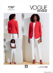 Vogue Pattern V1867 Misses' Jacket & Trousers