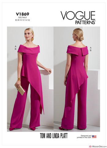Vogue Pattern V1869 Top & Trousers (Misses' & Misses' Petite)