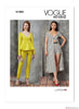 Vogue Pattern V1901 Misses' Tops, Shorts & Pants