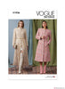 Vogue Pattern V1926 Misses' Coat in 2 Lengths with Collar Variations