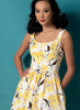 Vogue Pattern V9100 Misses' Sleeveless Gathered Waist Dresses - Very Easy