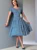 Vogue Pattern V9106 Misses' Tiered & Ruffled Dress & Belt - Vintage 1950s