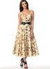 Vogue Pattern V9182 Misses' Button Down Flared Skirt Dresses