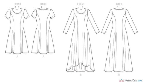 Vogue Pattern: V9199 Misses' Knit Fit & Flare Dresses – WeaverDee.com