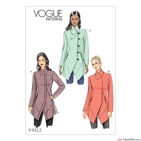 Vogue Pattern: V9212 Misses' Seamed & Collared Jackets – WeaverDee.com