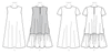 Vogue Pattern V9237 Misses' A-Line, Back Ruffle Dresses