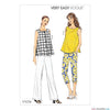 Vogue Pattern V9258 Misses' Sleeveless Tops With Pull-On Pants