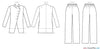 Vogue Pattern V9274 Misses' Asymmetrical Jacket & Pull-On Pants