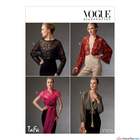 Vogue Pattern V9276 Misses' Shrugs & Capelet