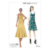 Vogue Pattern V9278 Misses' Slip-Style Dress With Back Zipper