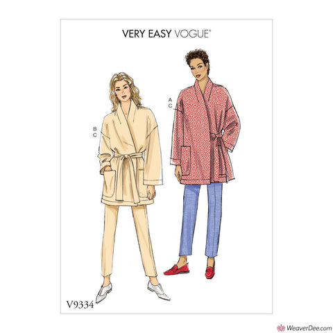 Vogue Pattern V9334 Misses' Jacket, Belt & Pants