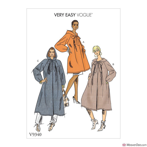 Vogue Pattern V9340 Misses' Coat