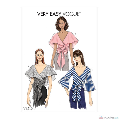Vogue Pattern: V9315 Misses' Tops – WeaverDee.com